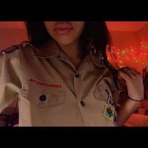“boys scout of america” button up 🌼